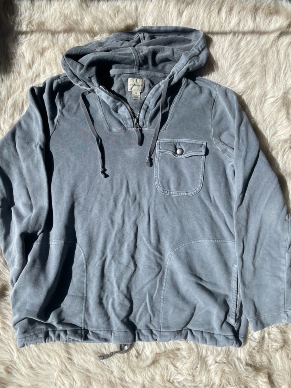 G.H. Bass Gray Pullover Hoodie Size Medium